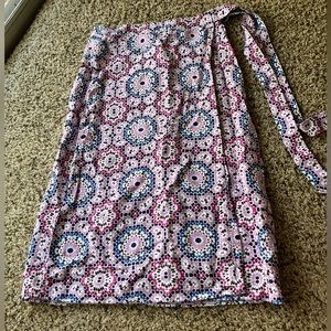 Mosaic Wrap Midi Skirt